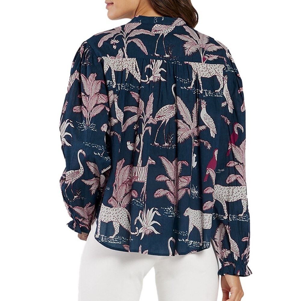 NWT Jude Connally Lorraine Pullover Top in Safari Print - Picture 2 of 11